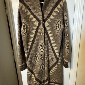 Tribal Patterned Long Cardigan-Polo Ralph Lauren